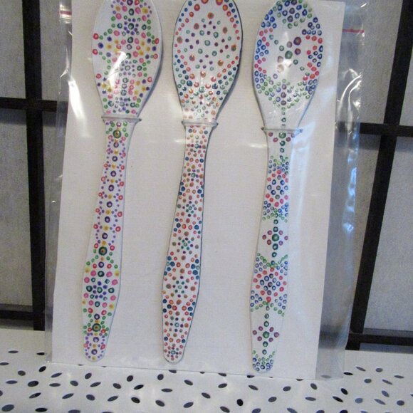 New Old World, Kitchen accents, Tea Lovers, Handcrafted, Dots, Original, Spoons - Picture 3 of 4